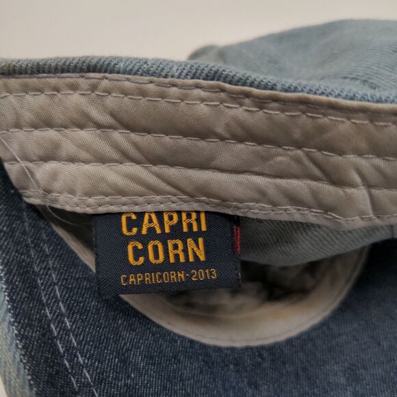 Capri Corn Women's Slideback Hat Blue Adjustable Rhinestones Shiny Accents - Picture 11 of 11